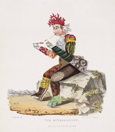 The Mineralogist, Hand-Coloured Aquatint by Unbekannt