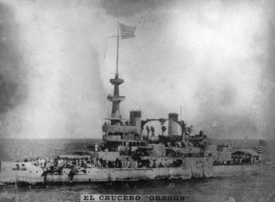 The Oregon battleship by Unbekannt