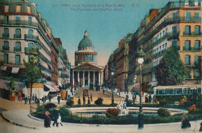 The Panthéon and the Rue Soufflot, Paris by Unbekannt