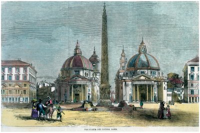 The Piazza del Popolo, Rome, Italy, c1880 by Unbekannt