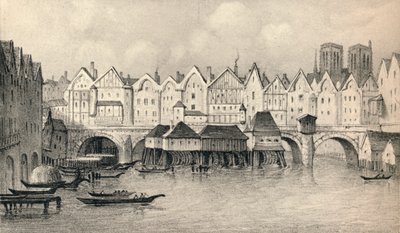 The Pont Notre-Dame in 1560 by Unbekannt