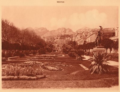 The Public Garden, Menton by Unbekannt
