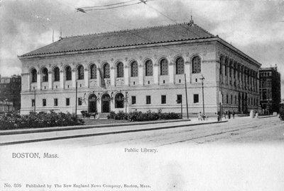 The Public Library, Boston, Massachusetts by Unbekannt