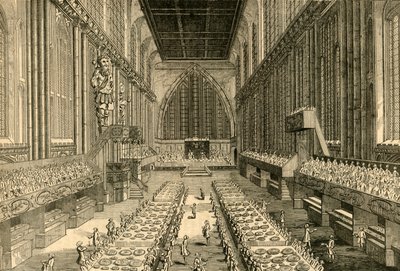 The Royal Banquet in Guildhall, 1761 by Unbekannt