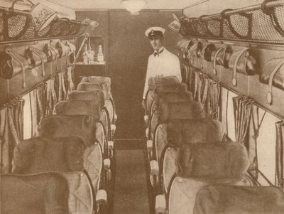 The Saloon of a London-Paris Aeroplane, 1927 by Unbekannt