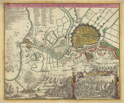 The Siege of Danzig, 1734 by Unbekannt