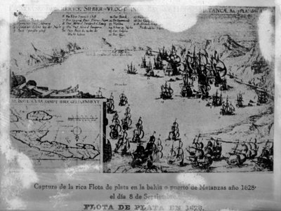 The Spanish Silver Fleet, 1628 by Unbekannt