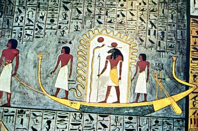 The Sun God Ra, Boat Scene by Unbekannt