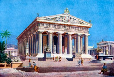 The Temple of Poseidon, Paestum, Italy by Unbekannt