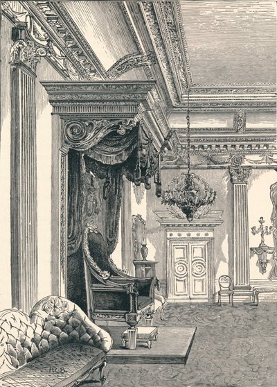 The Throne Room Dublin Castle, 1896 by Unbekannt
