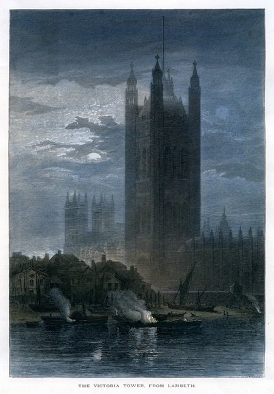 The Victoria Tower, from Lambeth by Unbekannt