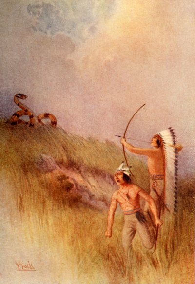 The War-chief kills the Monster Rattlesnake, 1914 by Unbekannt