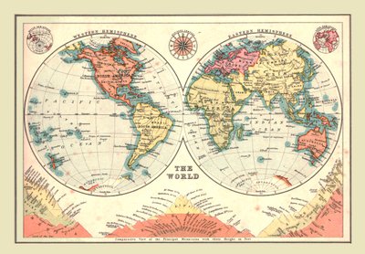 The World in Hemispheres, 1902 by Unbekannt