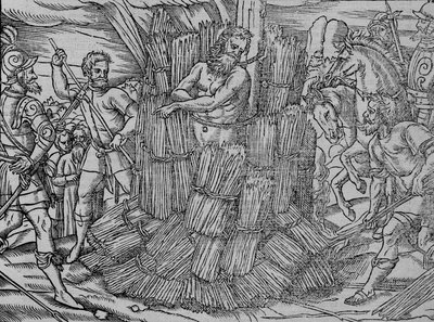 The Burning of Master Hierome of Prague by Unbekannt