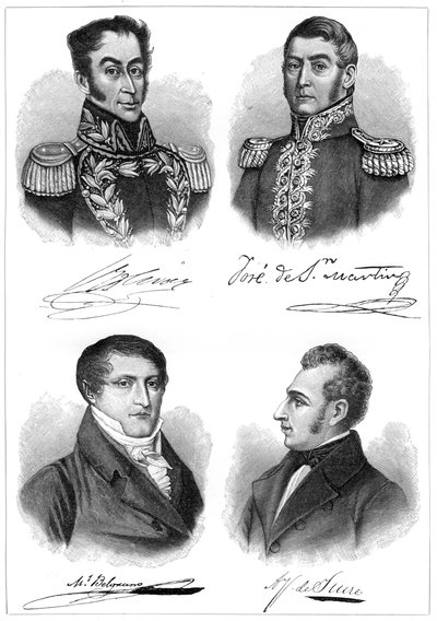The Heroes of South American Independence, 1901 by Unbekannt