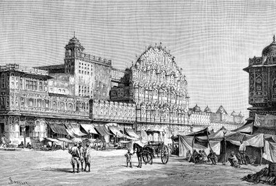 The High Street in Jaipur, India, 1895 by Unbekannt