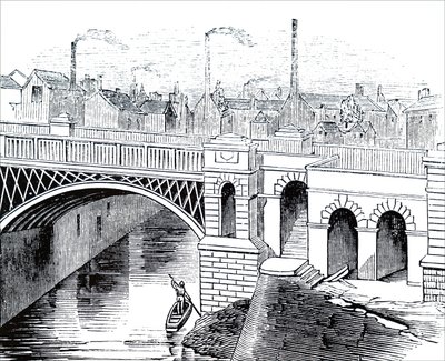 The Iron Bridge Over the Irwell River by Unbekannt