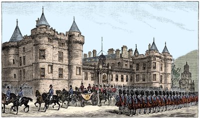 The Queen Leaving Holyrood Palace, Edinburgh, 1886, 1900 by Unbekannt