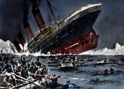 The Sinking of SS Titanic, 14 April 1912 by Unbekannt