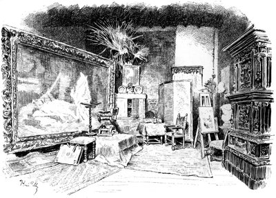 The studio of Karl von Piloty by Unbekannt