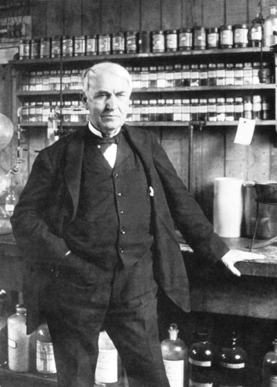 Thomas Alva Edison at Menlo Park, late 1880s by Unbekannt