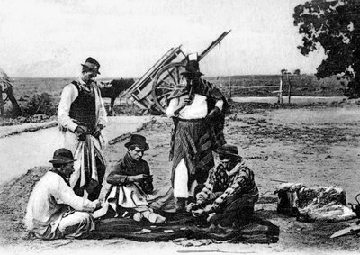 Three Men Playing Cards, Uruguay by Unbekannt
