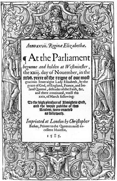 Title page of Acts of Parliament by Unbekannt