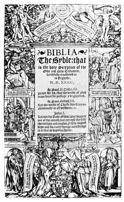 Title Page of the Coverdale Bible, 1535 by Unbekannt