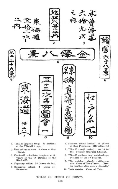 Titles of Series of Prints by Unbekannt