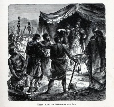 Titus Manlius Condemns His Son by Unbekannt