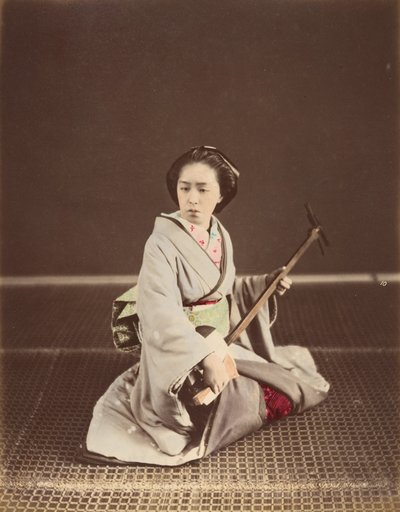 Tokyo Geisha with Shamisen by Unbekannt