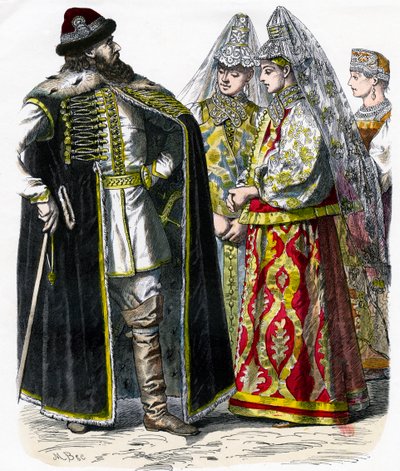 Traditional Russian Costume by Unbekannt