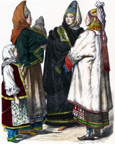 Traditional Russian Costume by Unbekannt