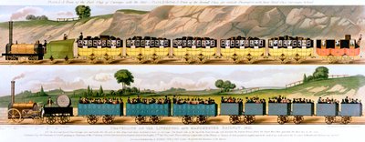 Travelling on the Liverpool and Manchester Railway by Unbekannt