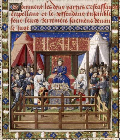 Trial by combat, 15th century by Unbekannt