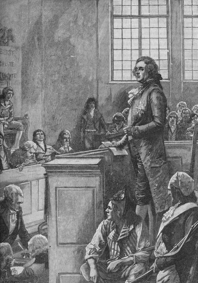 Trial of Louis XVI of France by Unbekannt