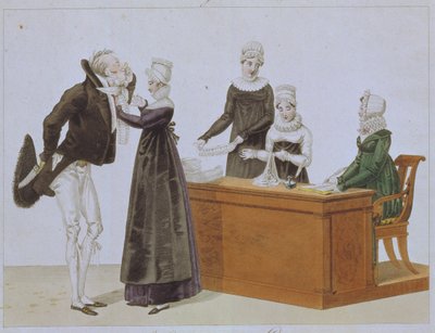 Trying on Jabot, c. 1815 by Unbekannt