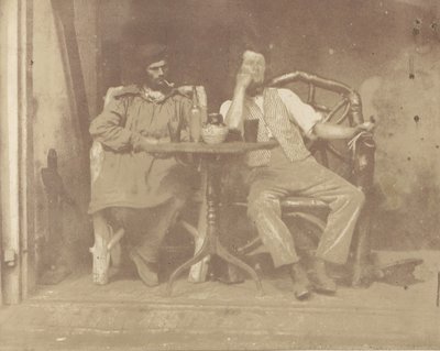 Two Men Seated at a Table by Unbekannt