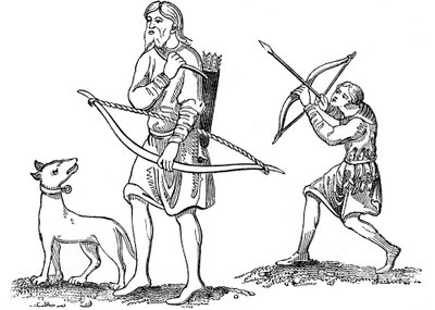 Two Saxon Archers, 8th century by Unbekannt