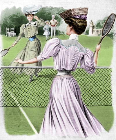 Two lawn tennis costumes for October, 1905 by Unbekannt
