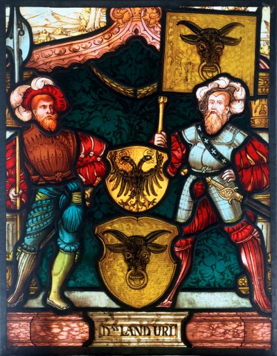 Two Men with Coats of Arms by Unbekannt