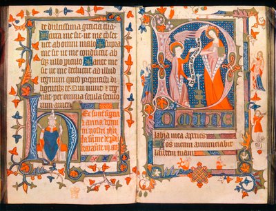 Two pages from A Book of Hours by Unbekannt