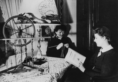 Two Women at Home, France by Unbekannt