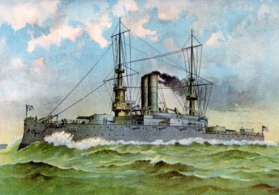 USS Alabama, American Battleship, 1898 by Unbekannt
