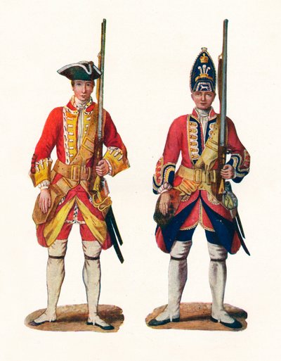 Uniforms by the British Army, 1742, 1904 by Unbekannt