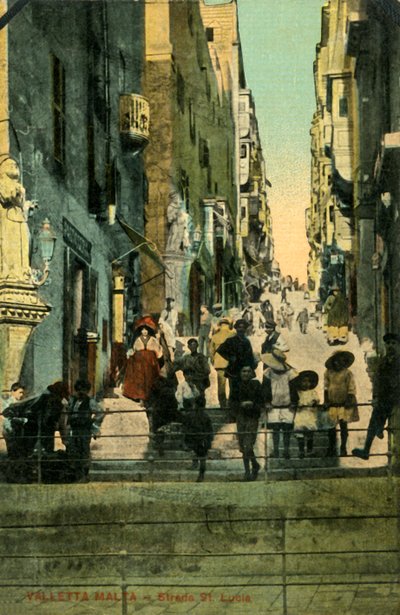 Valetta, Malta - Strada St. Lucia, c1918-c1939 by Unbekannt
