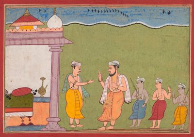 Vasudeva Meets Nanda from a Bhagavata Purana by Unbekannt