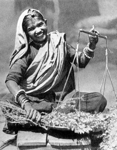 Vegetable seller, Jaipur, India, 1936 by Unbekannt