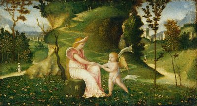 Venus and Cupid in a Landscape, c. 1505-1515 by Unbekannt