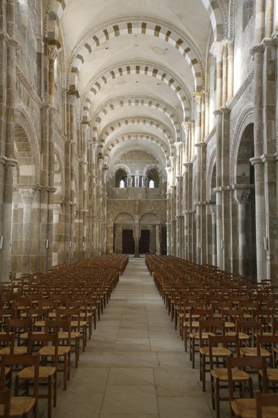 Vezelay Basilica Nave by Unbekannt